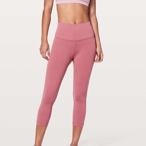 Lululemon Align Crop Moss Rose - Picture 1 of 6